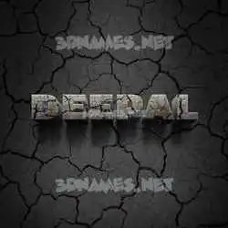 deepal in Cracked Stone style - 3D name wallpaper
