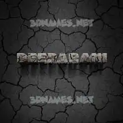 deeparani in Cracked Stone style - 3D name wallpaper