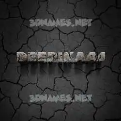 deepikaaj in Cracked Stone style - 3D name wallpaper
