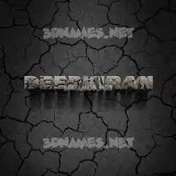 deepkiran in Cracked Stone style - 3D name wallpaper