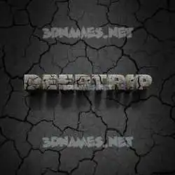 deeptrip in Cracked Stone style - 3D name wallpaper