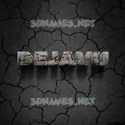 dejavu in Cracked Stone style - 3D name wallpaper