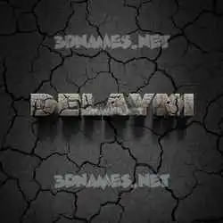 delayni in Cracked Stone style - 3D name wallpaper