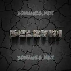 deleyni in Cracked Stone style - 3D name wallpaper