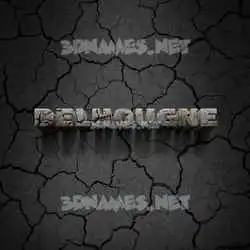 delhougne in Cracked Stone style - 3D name wallpaper