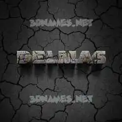 delmas in Cracked Stone style - 3D name wallpaper