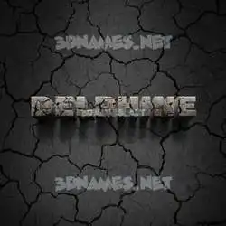 delphine in Cracked Stone style - 3D name wallpaper