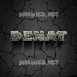 denat in Cracked Stone style - 3D name wallpaper