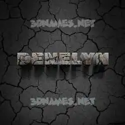 denelyn in Cracked Stone style - 3D name wallpaper