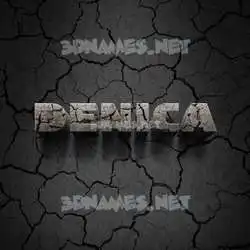 denica in Cracked Stone style - 3D name wallpaper