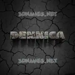 dennica in Cracked Stone style - 3D name wallpaper