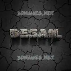 desail in Cracked Stone style - 3D name wallpaper