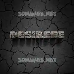 desireee in Cracked Stone style - 3D name wallpaper