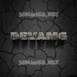devamg in Cracked Stone style - 3D name wallpaper