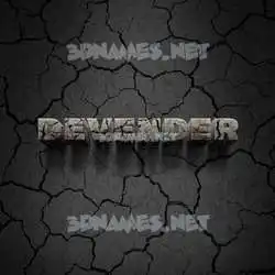 devender in Cracked Stone style - 3D name wallpaper