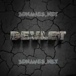 devlet in Cracked Stone style - 3D name wallpaper