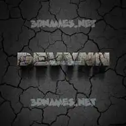 devynn in Cracked Stone style - 3D name wallpaper