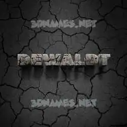 dewaldt in Cracked Stone style - 3D name wallpaper