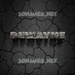 dewayne in Cracked Stone style - 3D name wallpaper