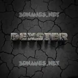 dexster in Cracked Stone style - 3D name wallpaper