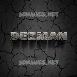 dezman in Cracked Stone style - 3D name wallpaper