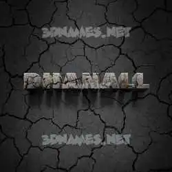 dhanall in Cracked Stone style - 3D name wallpaper