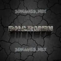 dharmen in Cracked Stone style - 3D name wallpaper