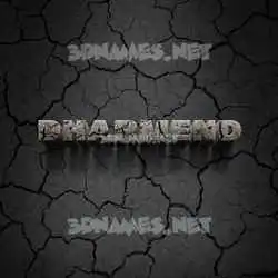 dharmend in Cracked Stone style - 3D name wallpaper