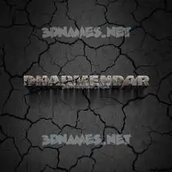 dharmendar in Cracked Stone style - 3D name wallpaper