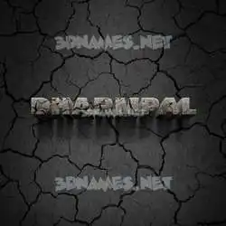 dharmpal in Cracked Stone style - 3D name wallpaper