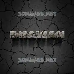 dhawan in Cracked Stone style - 3D name wallpaper