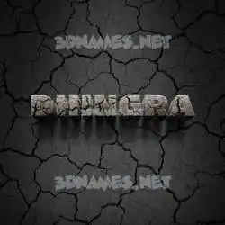dhingra in Cracked Stone style - 3D name wallpaper