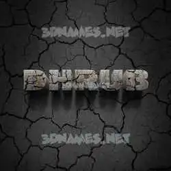 dhrub in Cracked Stone style - 3D name wallpaper