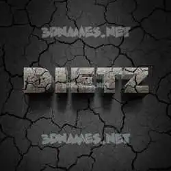 dietz in Cracked Stone style - 3D name wallpaper