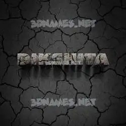 dikshita in Cracked Stone style - 3D name wallpaper