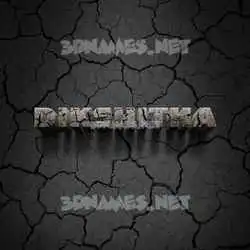 dikshitha in Cracked Stone style - 3D name wallpaper