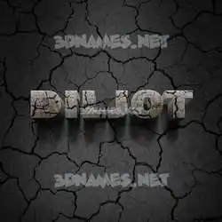 diljot in Cracked Stone style - 3D name wallpaper
