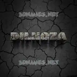 dilnoza in Cracked Stone style - 3D name wallpaper