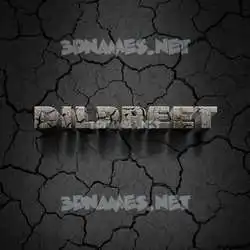 dilpreet in Cracked Stone style - 3D name wallpaper