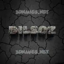 dilsoz in Cracked Stone style - 3D name wallpaper