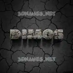 dimos in Cracked Stone style - 3D name wallpaper
