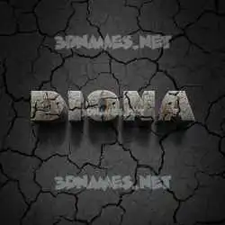 diona in Cracked Stone style - 3D name wallpaper