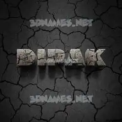 dipak in Cracked Stone style - 3D name wallpaper