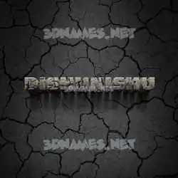 dishunishu in Cracked Stone style - 3D name wallpaper