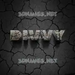 divvy in Cracked Stone style - 3D name wallpaper