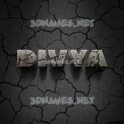 divya in Cracked Stone style - 3D name wallpaper