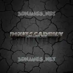 dixitacademy in Cracked Stone style - 3D name wallpaper