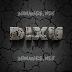 dixu in Cracked Stone style - 3D name wallpaper