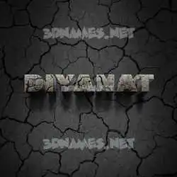 diyanat in Cracked Stone style - 3D name wallpaper