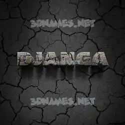 djanga in Cracked Stone style - 3D name wallpaper